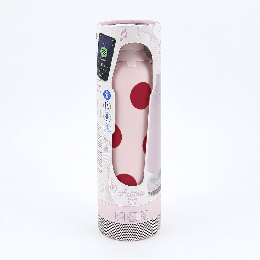 Botella Térmica de Acero Inoxidable con Altavoz – Bold Dots | Aurea
