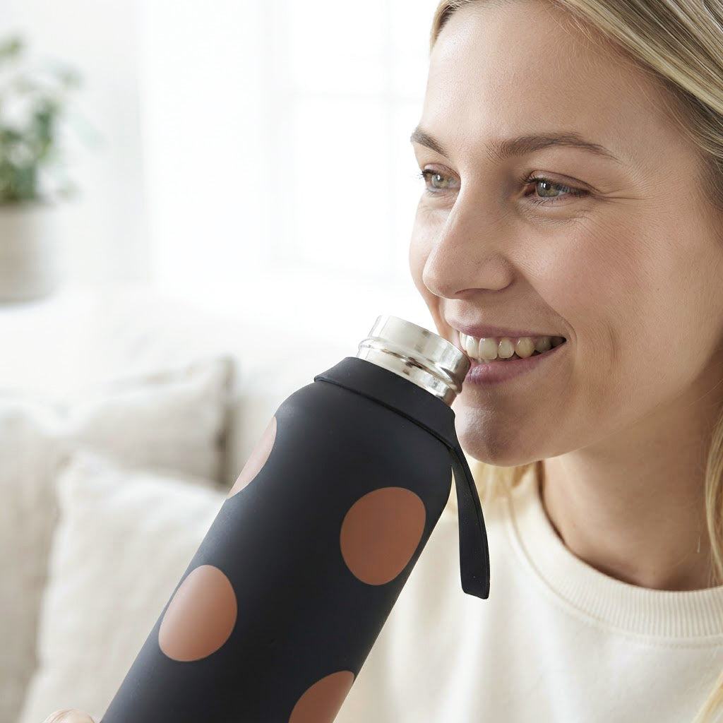 Botella Térmica de Acero Inoxidable con Altavoz – Bold Dots | Aurea