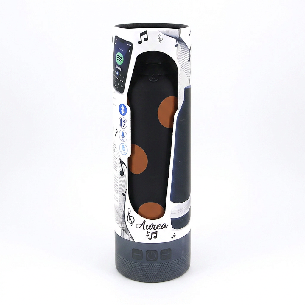 Botella Térmica de Acero Inoxidable con Altavoz – Bold Dots | Aurea