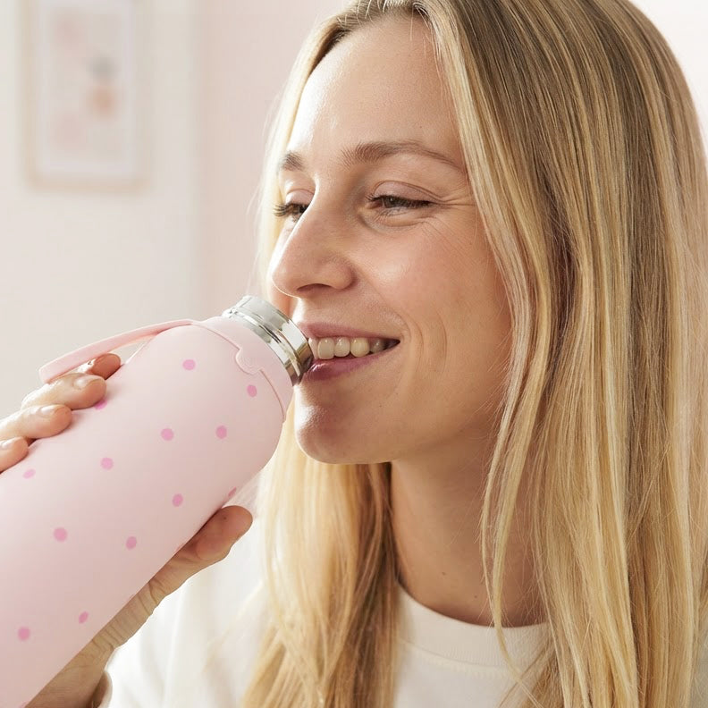 Botella Térmica de Acero Inoxidable con Altavoz – Pastel Dots | Aurea