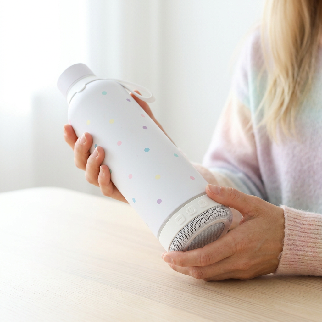 Botella Térmica de Acero Inoxidable con Altavoz – Pastel Dots | Aurea