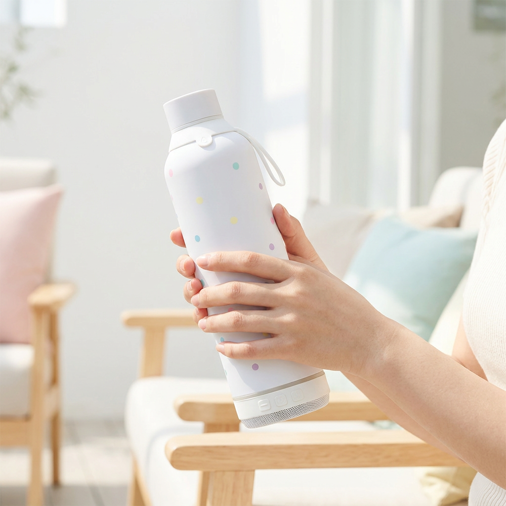 Botella Térmica de Acero Inoxidable con Altavoz – Pastel Dots | Aurea