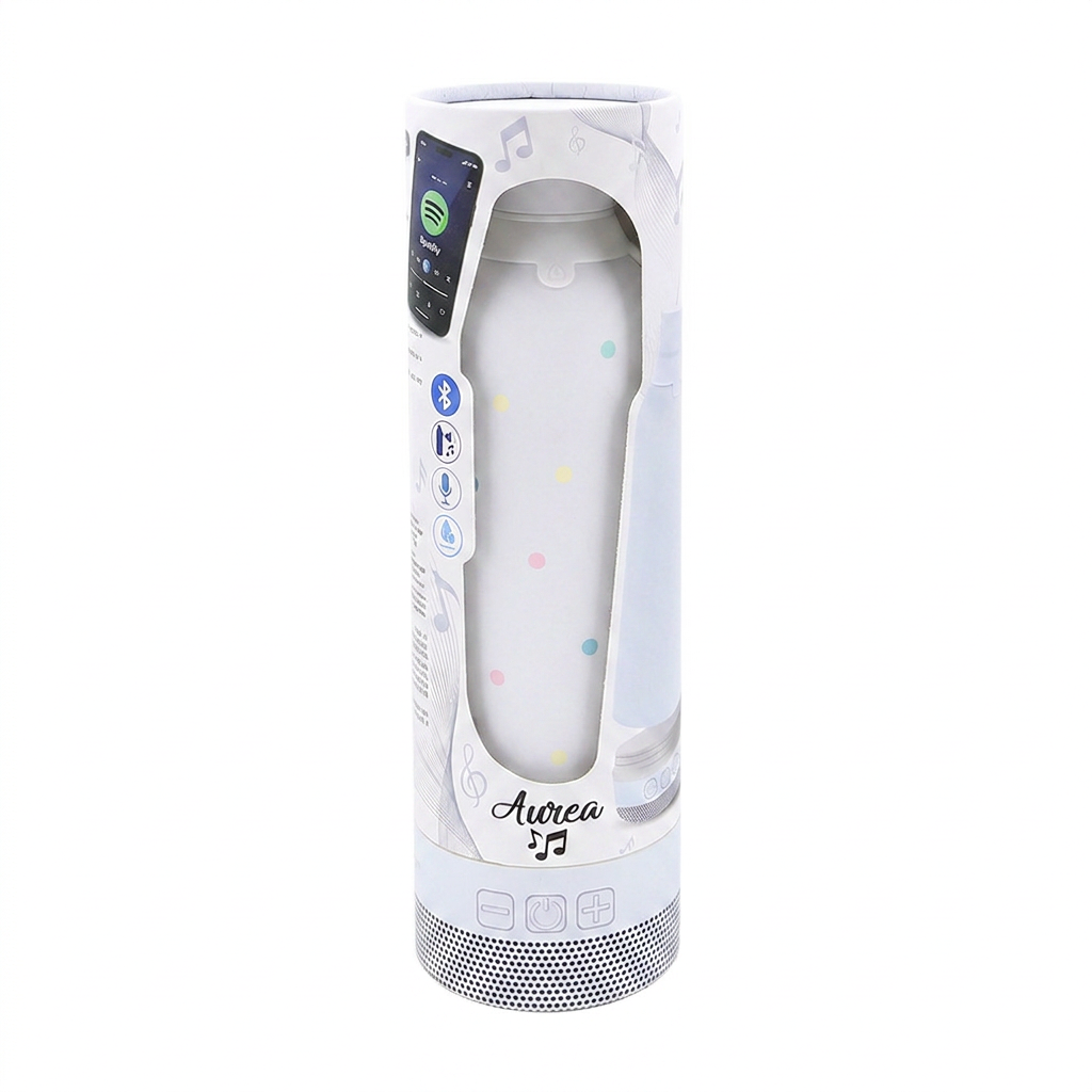 Botella Térmica de Acero Inoxidable con Altavoz – Pastel Dots | Aurea
