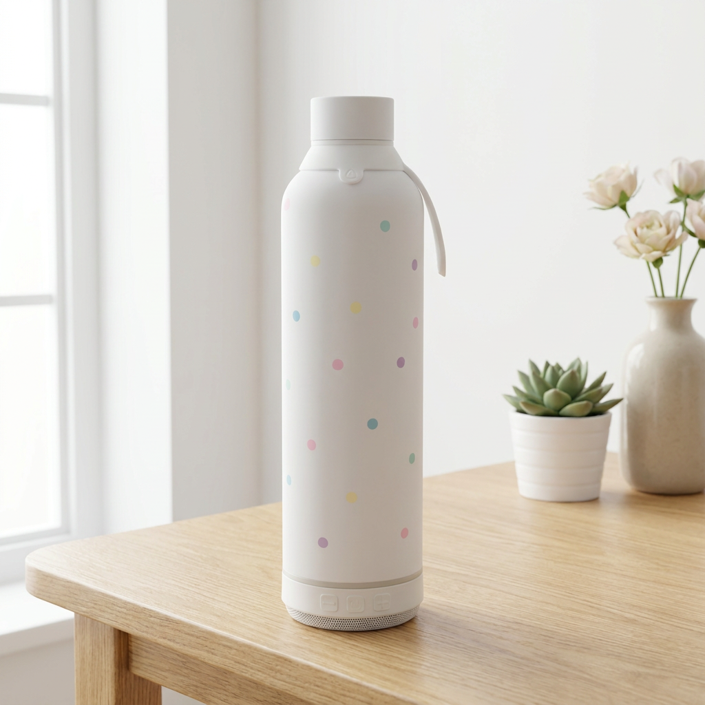 Botella Térmica de Acero Inoxidable con Altavoz – Pastel Dots | Aurea