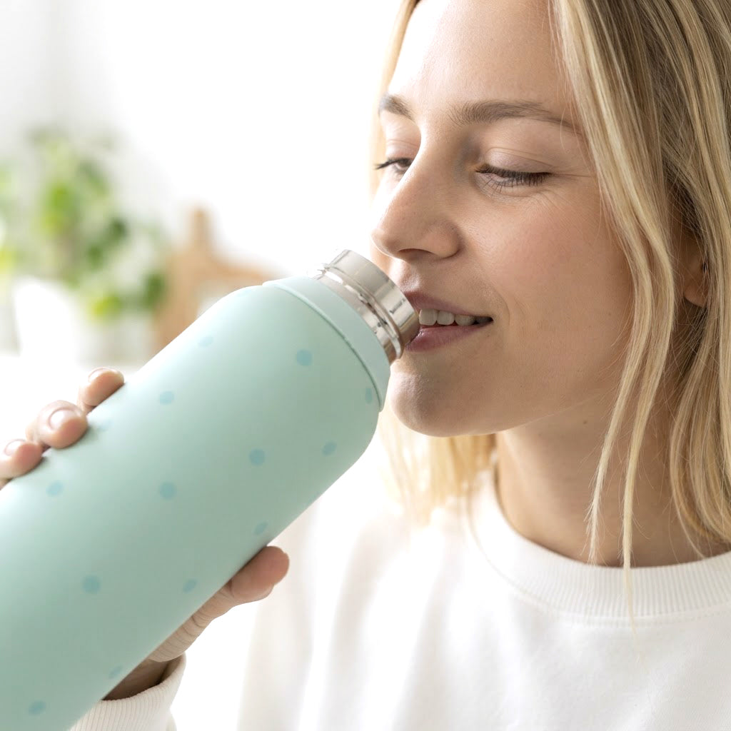 Botella Térmica de Acero Inoxidable con Altavoz – Pastel Dots | Aurea