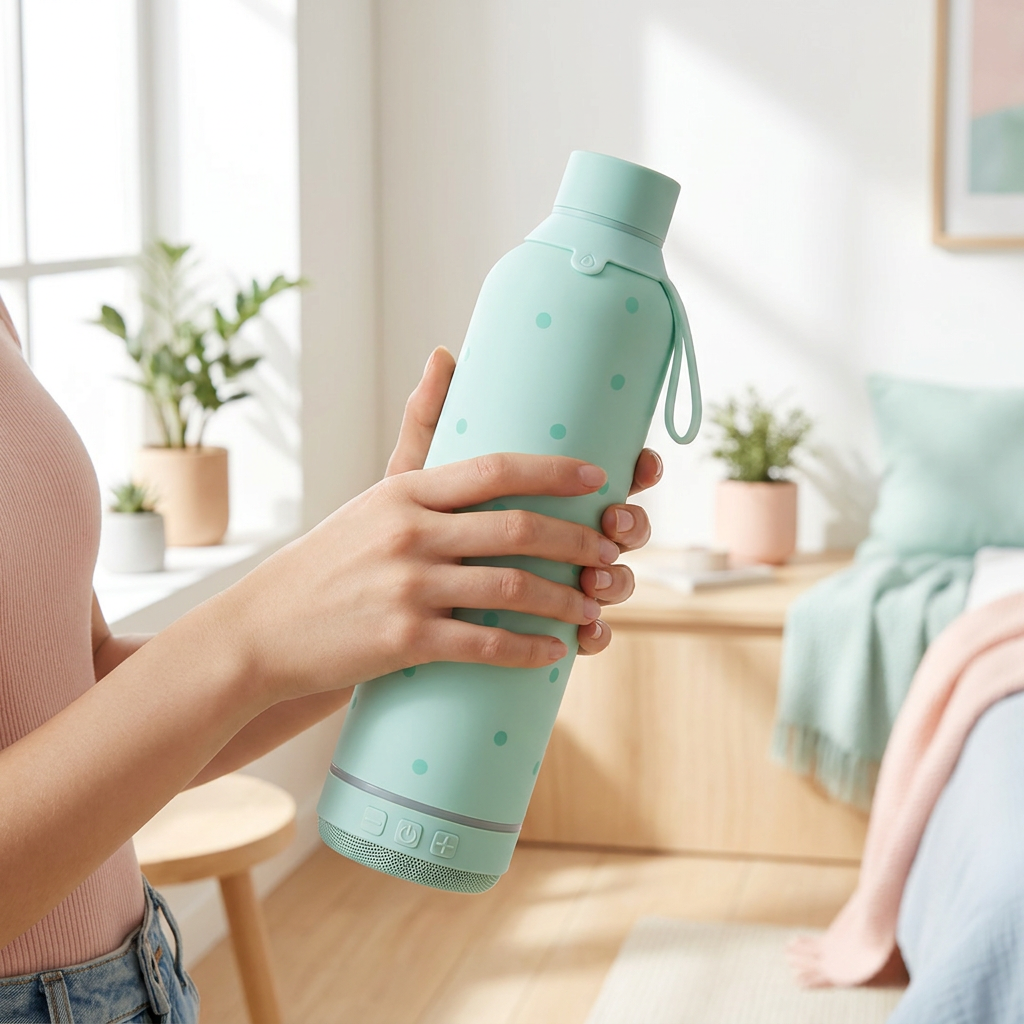 Botella Térmica de Acero Inoxidable con Altavoz – Pastel Dots | Aurea