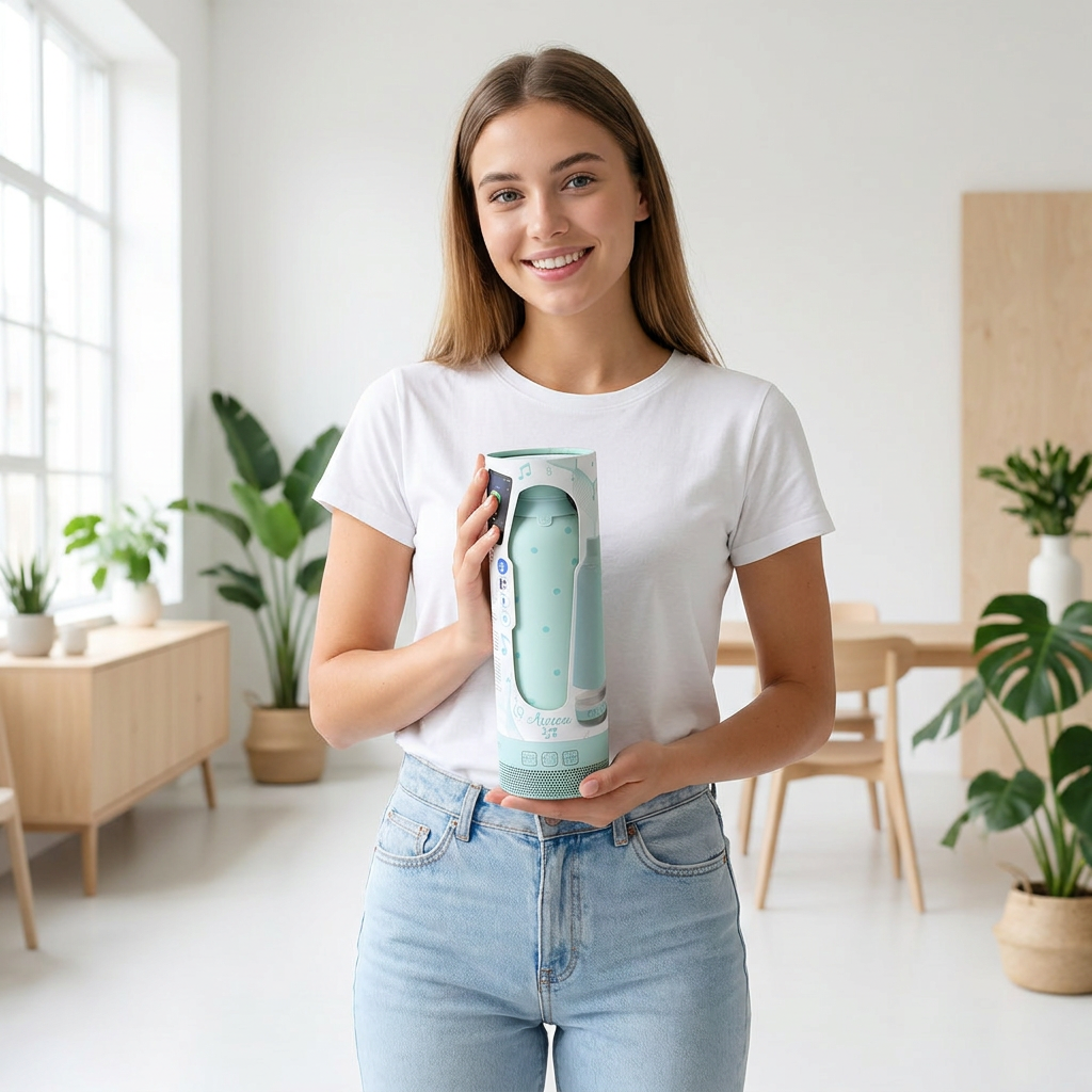 Botella Térmica de Acero Inoxidable con Altavoz – Pastel Dots | Aurea