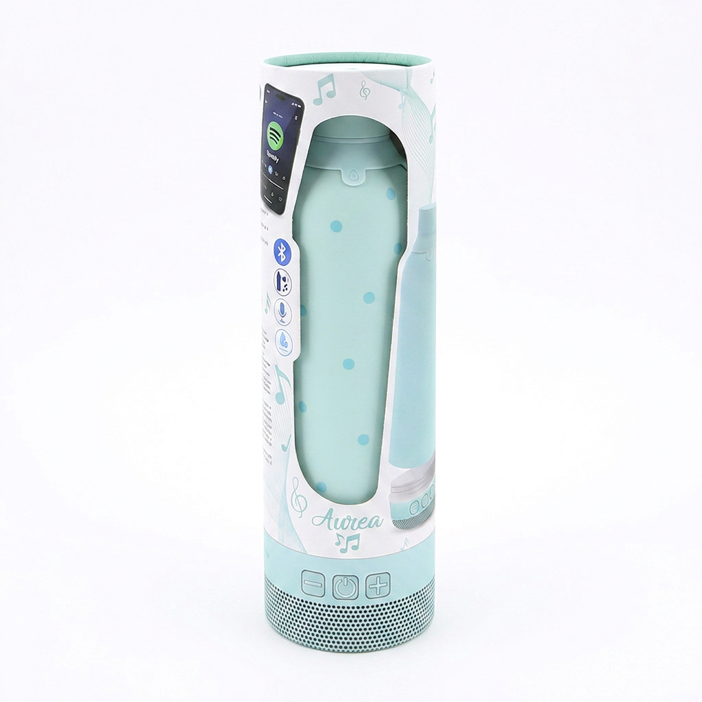 Botella Térmica de Acero Inoxidable con Altavoz – Pastel Dots | Aurea