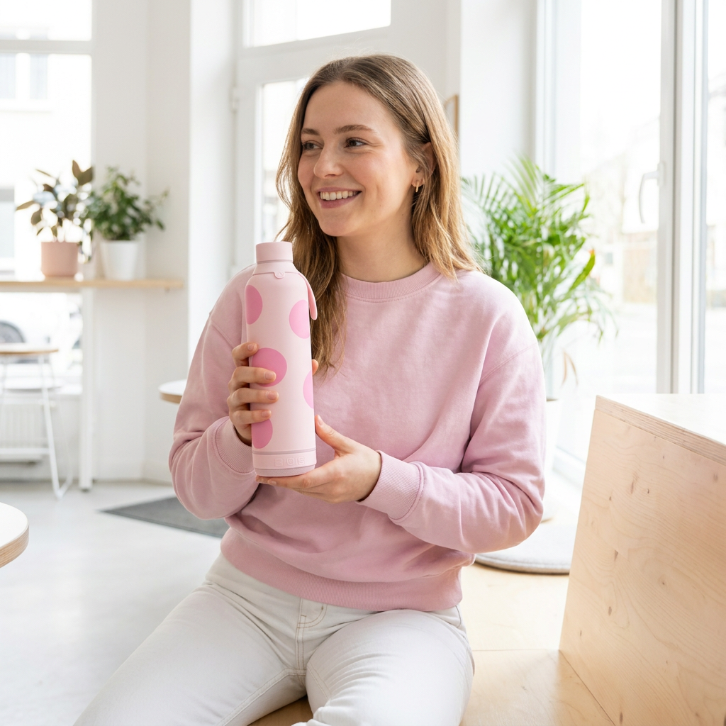 Botella Térmica de Acero Inoxidable con Altavoz – Happy Dots | Aurea