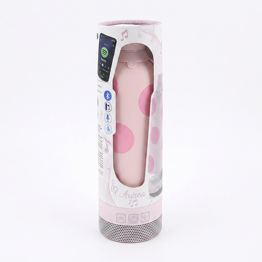 Botella Térmica de Acero Inoxidable con Altavoz – Happy Dots | Aurea