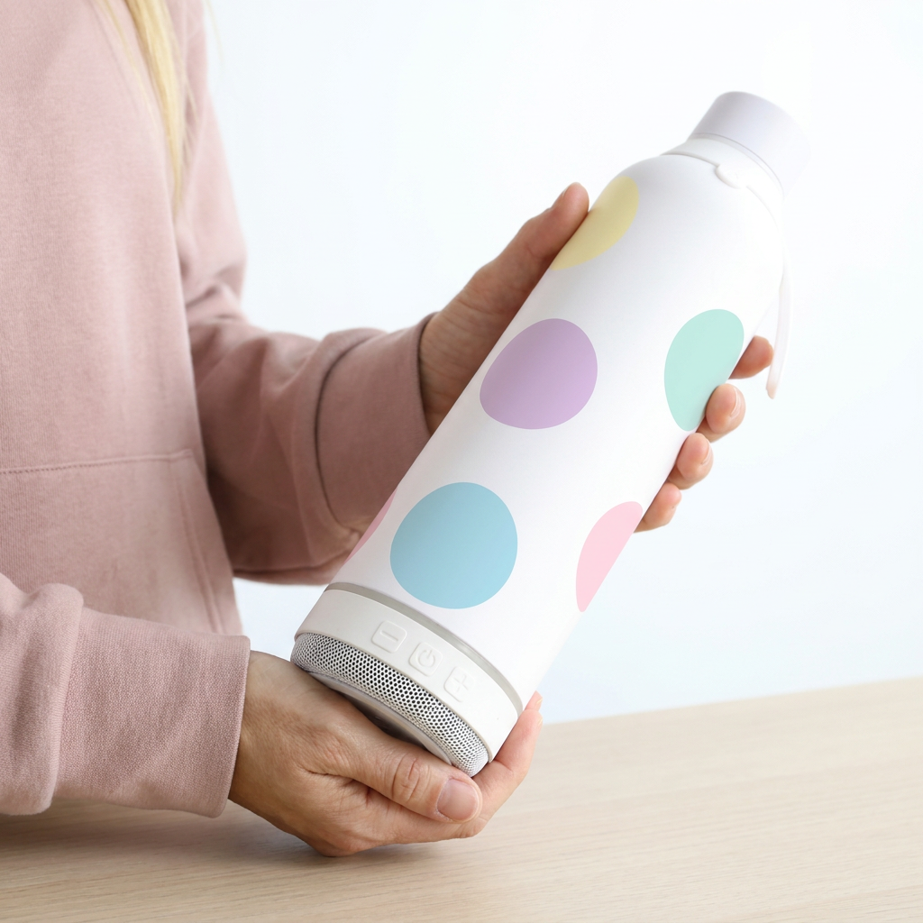 Botella Térmica de Acero Inoxidable con Altavoz – Happy Dots | Aurea