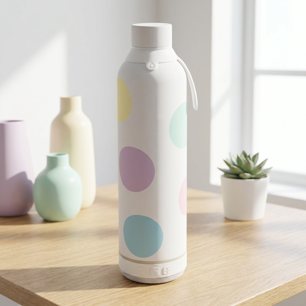 Botella Térmica de Acero Inoxidable con Altavoz – Happy Dots | Aurea