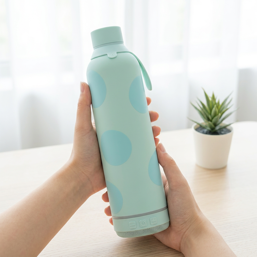 Botella Térmica de Acero Inoxidable con Altavoz – Happy Dots | Aurea