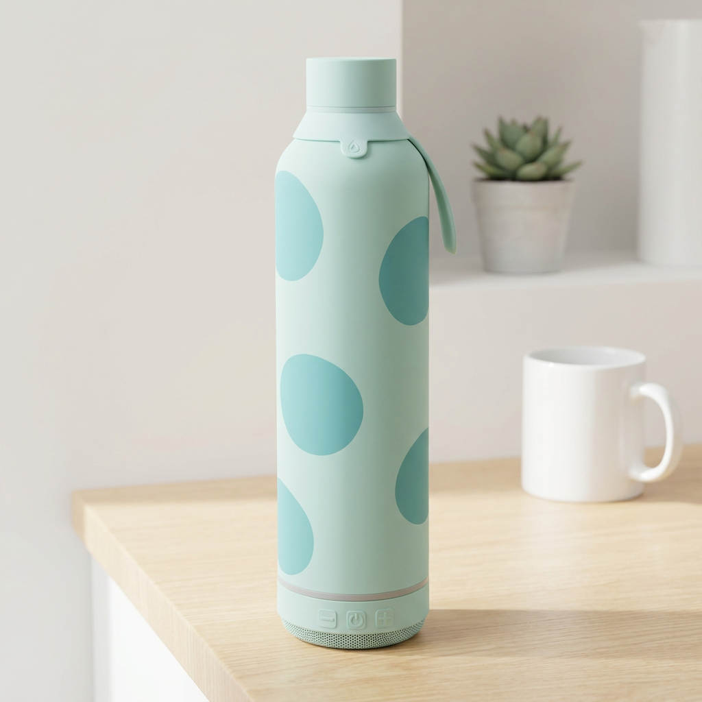 Botella Térmica de Acero Inoxidable con Altavoz – Happy Dots | Aurea