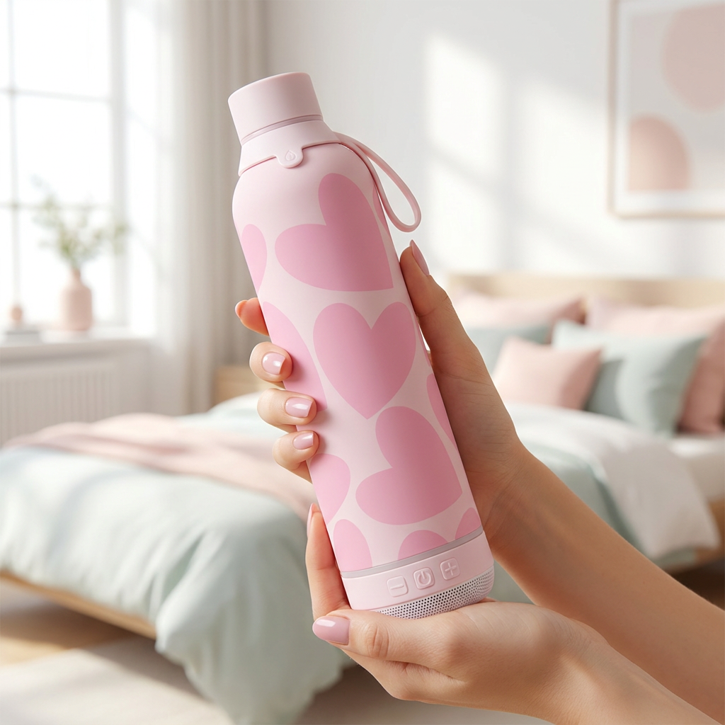Botella Térmica de Acero Inoxidable con Altavoz – Sweet Love | Aurea