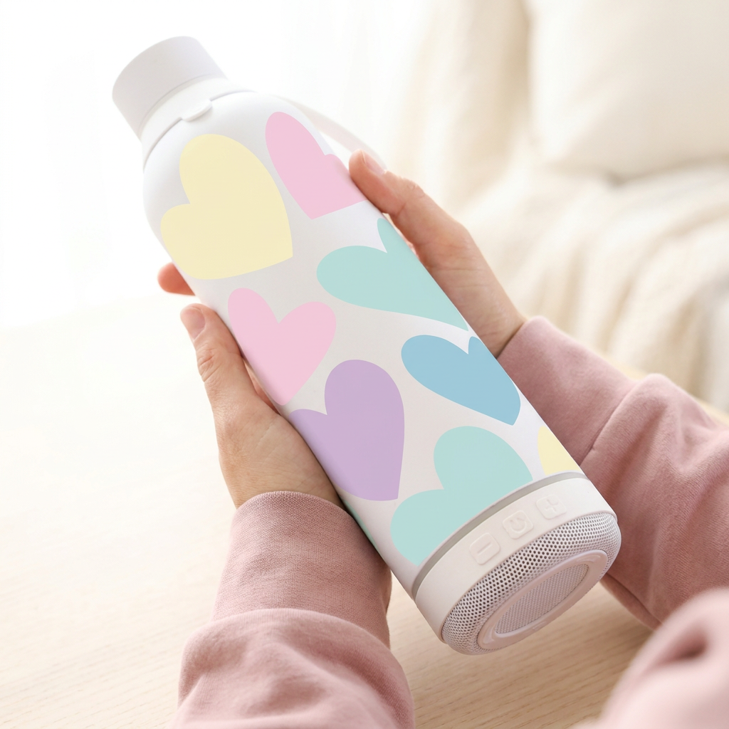 Botella Térmica de Acero Inoxidable con Altavoz – Sweet Love | Aurea