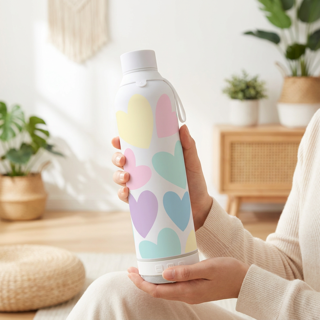 Botella Térmica de Acero Inoxidable con Altavoz – Sweet Love | Aurea