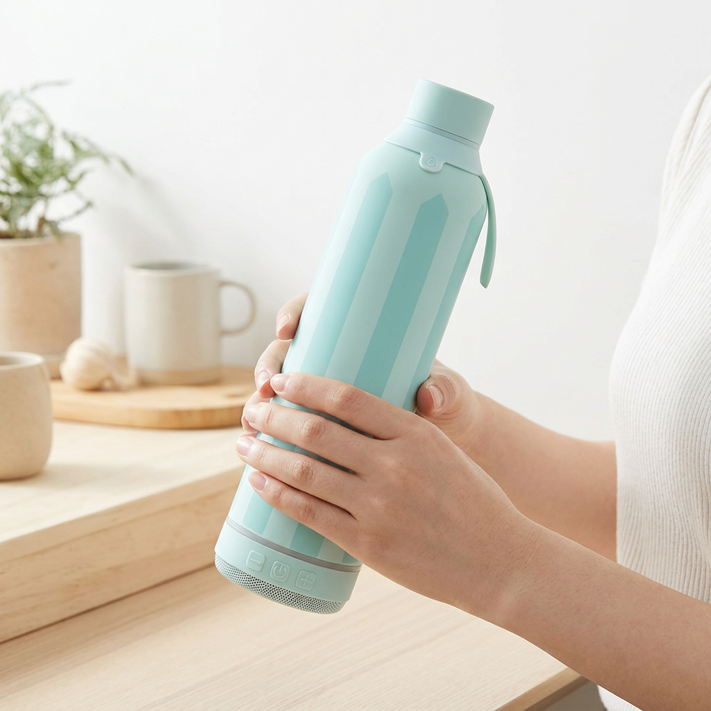 Botella Térmica de Acero Inoxidable con Altavoz – Candy Lines | Aurea