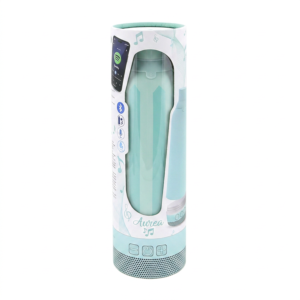 Botella Térmica de Acero Inoxidable con Altavoz – Candy Lines | Aurea