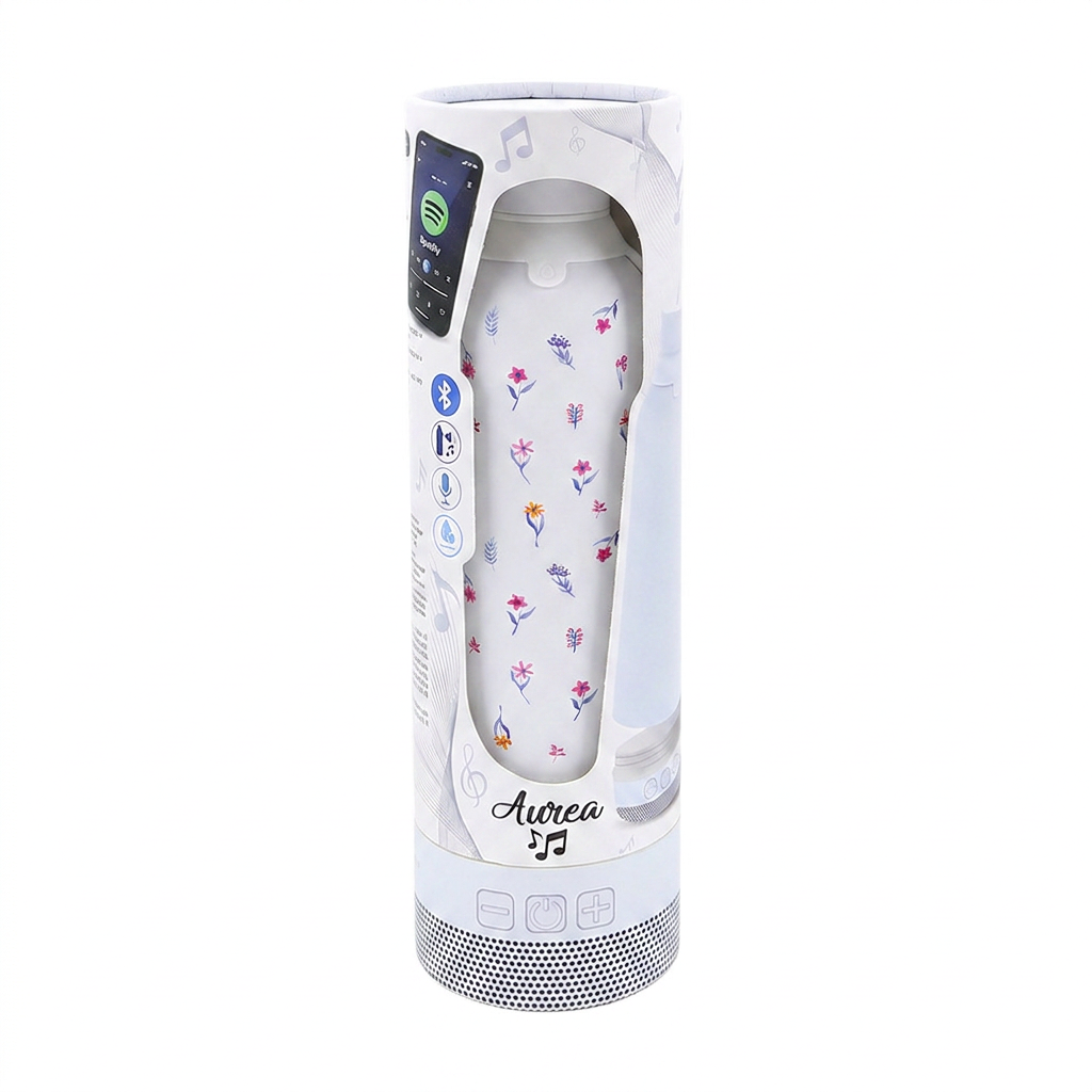 Botella Térmica de Acero Inoxidable con Altavoz – Little Bloom | Aurea