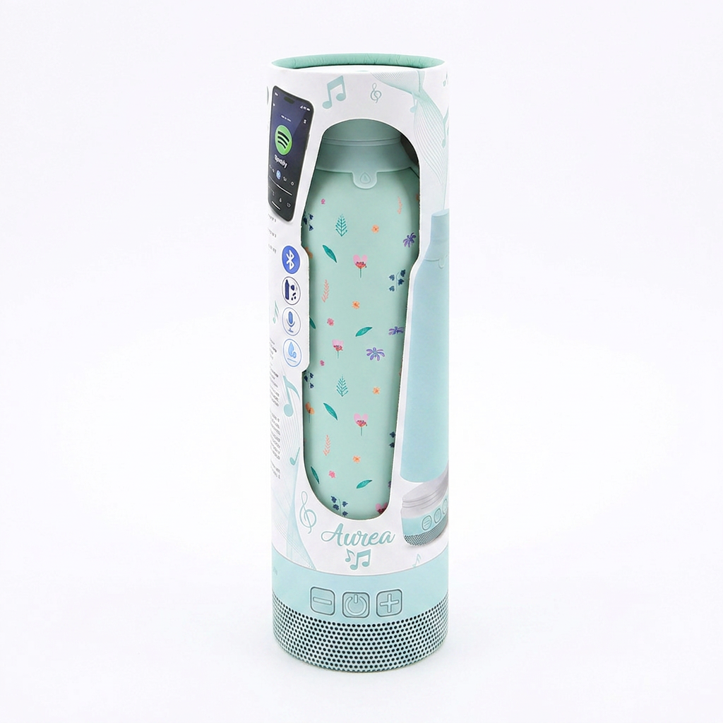Botella Térmica de Acero Inoxidable con Altavoz – Little Bloom | Aurea