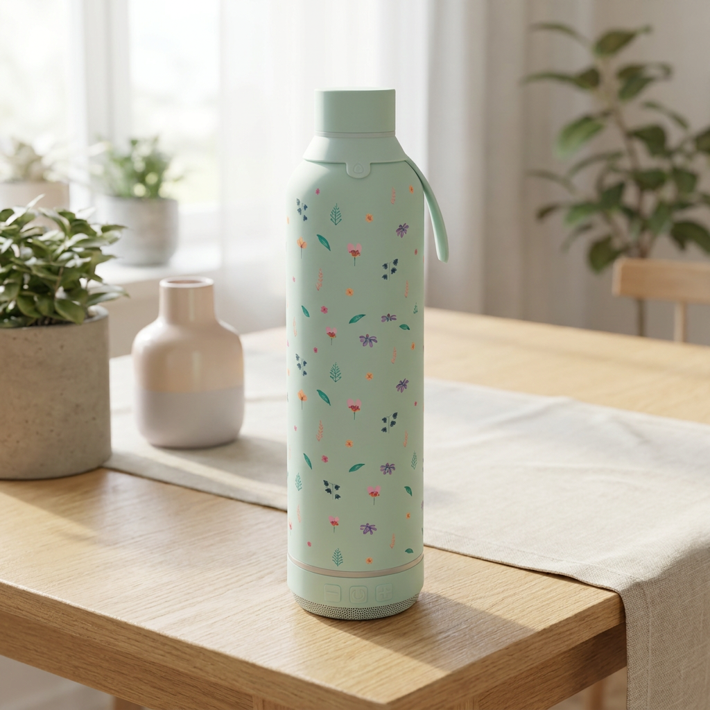Botella Térmica de Acero Inoxidable con Altavoz – Little Bloom | Aurea
