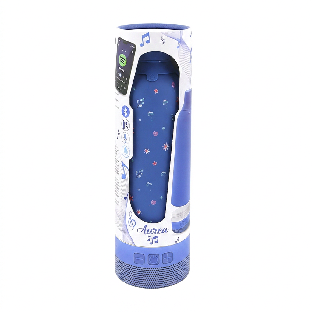 Botella Térmica de Acero Inoxidable con Altavoz – Little Bloom | Aurea