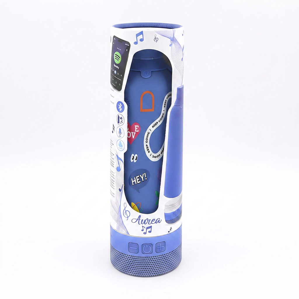 Botella Térmica de Acero Inoxidable con Altavoz – Keep Moving | Aurea