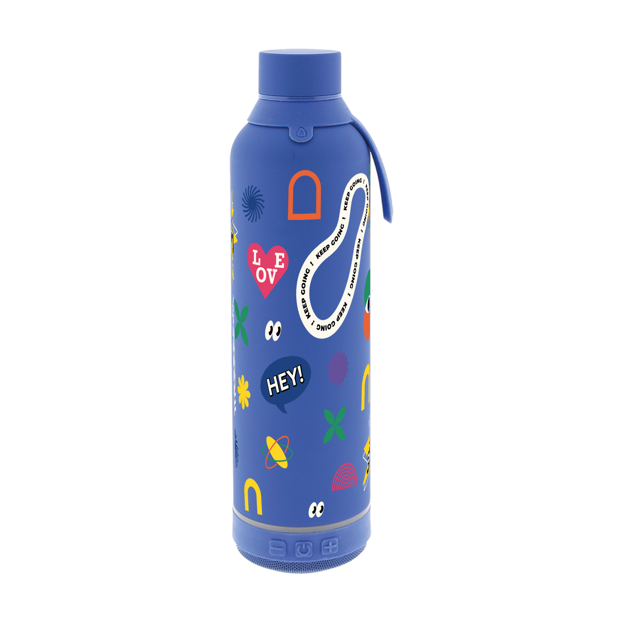Botella Térmica de Acero Inoxidable con Altavoz – Keep Moving | Aurea