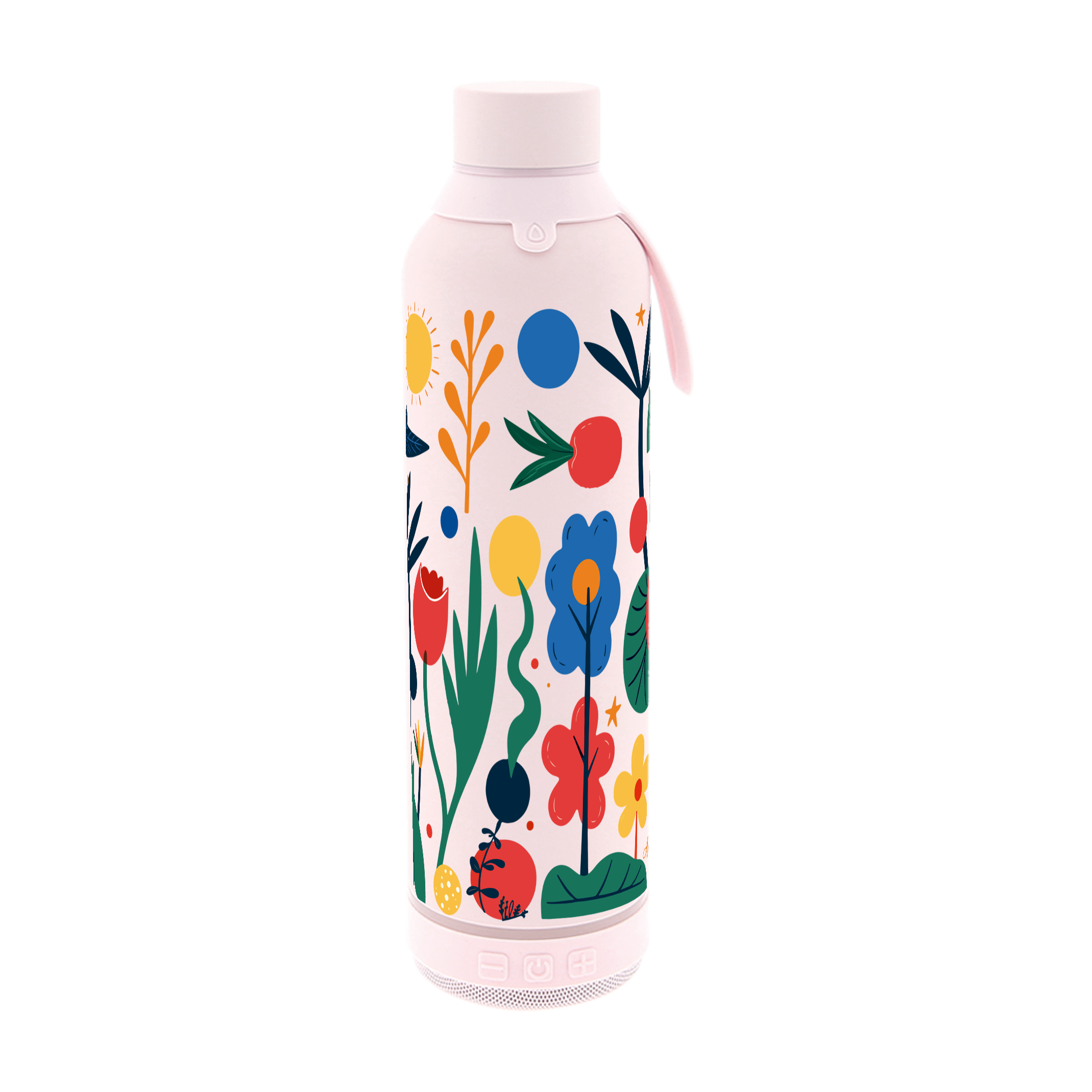 Botella Térmica de Acero Inoxidable con Altavoz – Happy Garden | Aurea