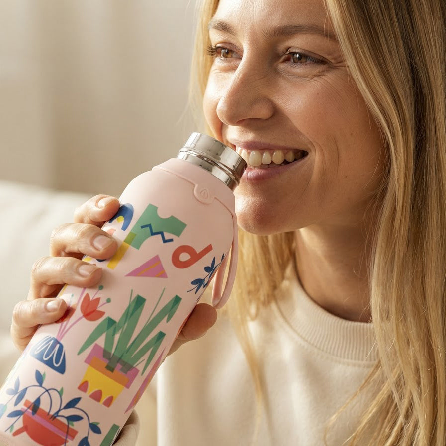 Botella Térmica de Acero Inoxidable con Altavoz – Little Botanical | Aurea