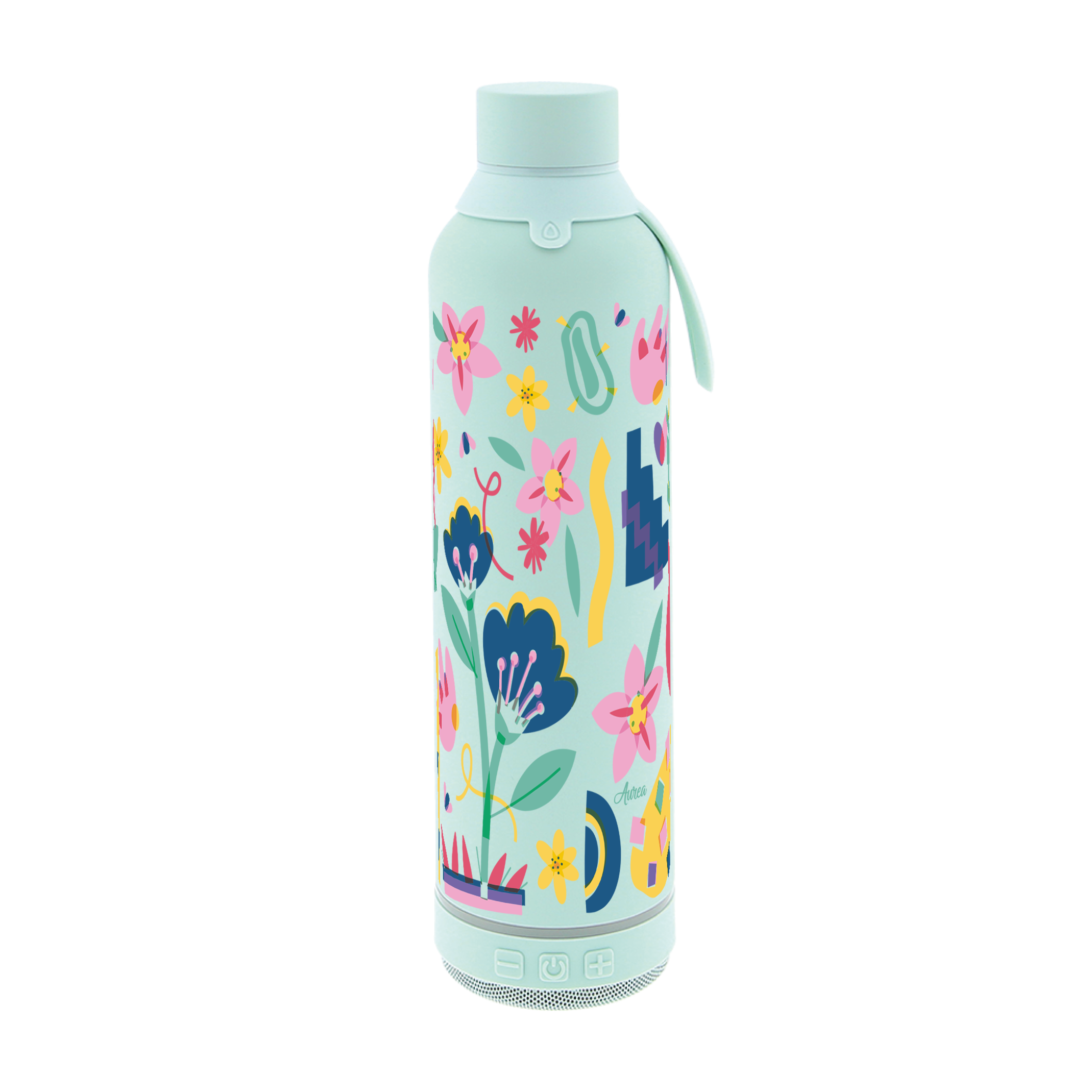 Botella Térmica de Acero Inoxidable con Altavoz – Little Botanical | Aurea