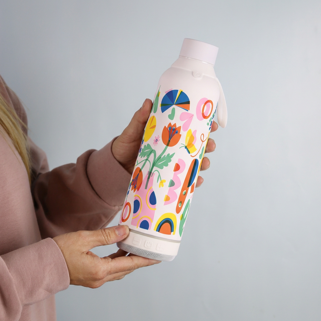 Botella Térmica de Acero Inoxidable con Altavoz – Little Botanical | Aurea