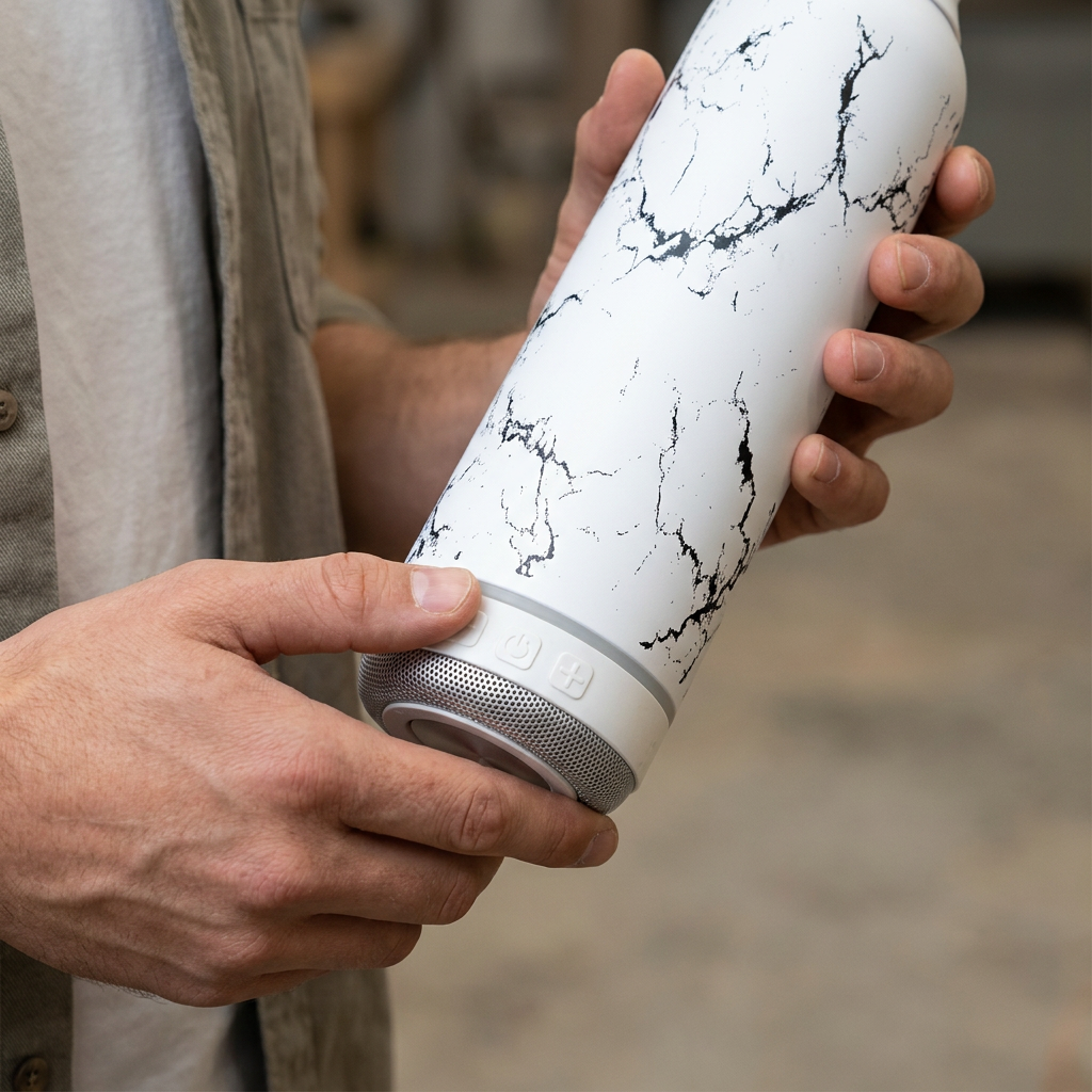 Botella Térmica de Acero Inoxidable con Altavoz – Solid Stone | Aurea
