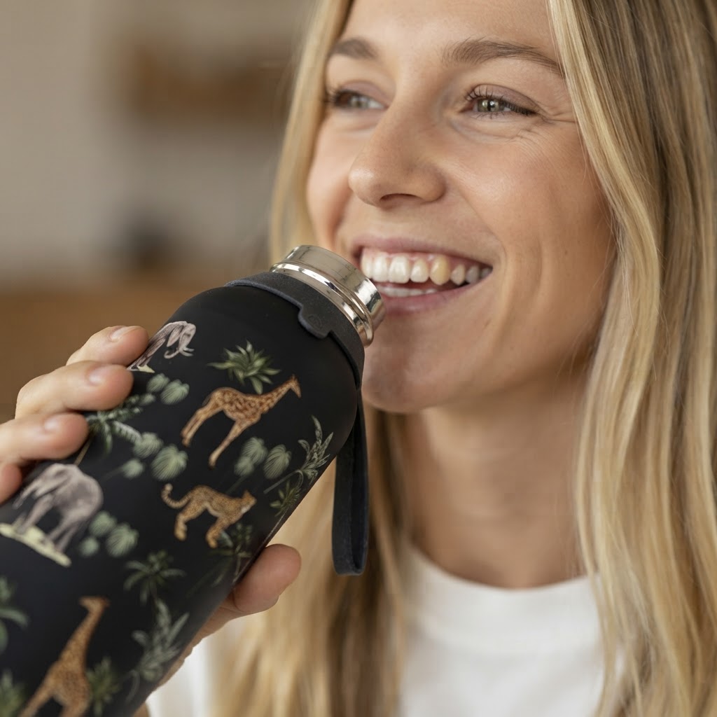 Botella Térmica de Acero Inoxidable con Altavoz – Savanna Life | Aurea