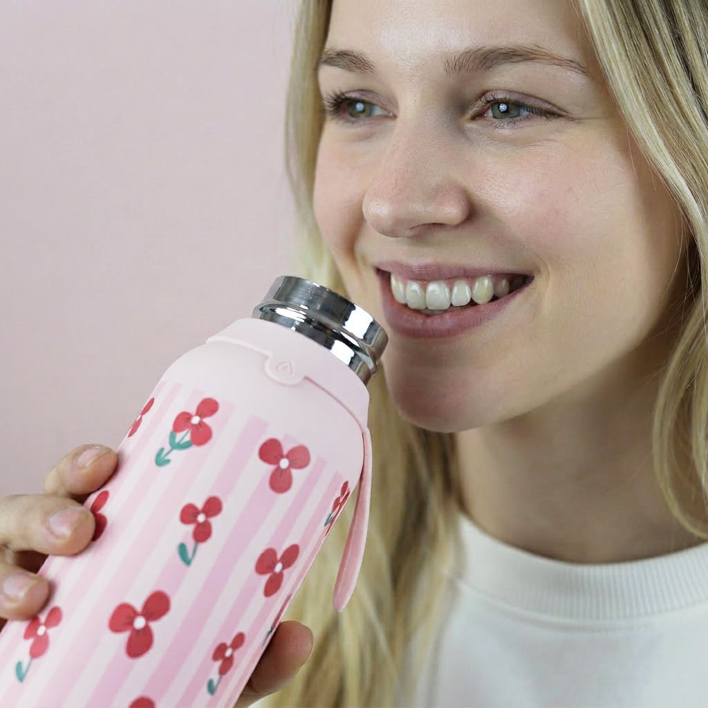 Botella Térmica de Acero Inoxidable con Altavoz – Floral Picnic | Aurea
