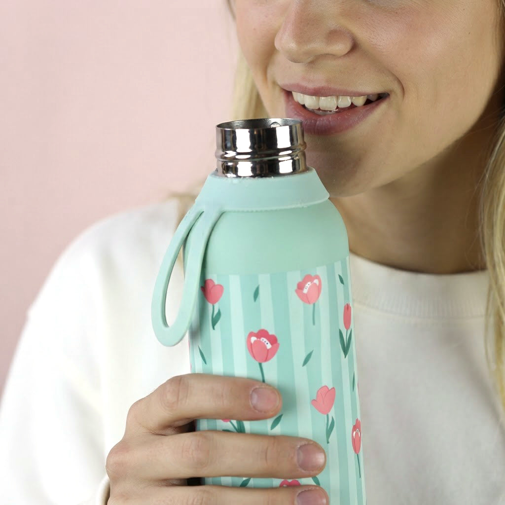 Botella Térmica de Acero Inoxidable con Altavoz – Floral Picnic | Aurea
