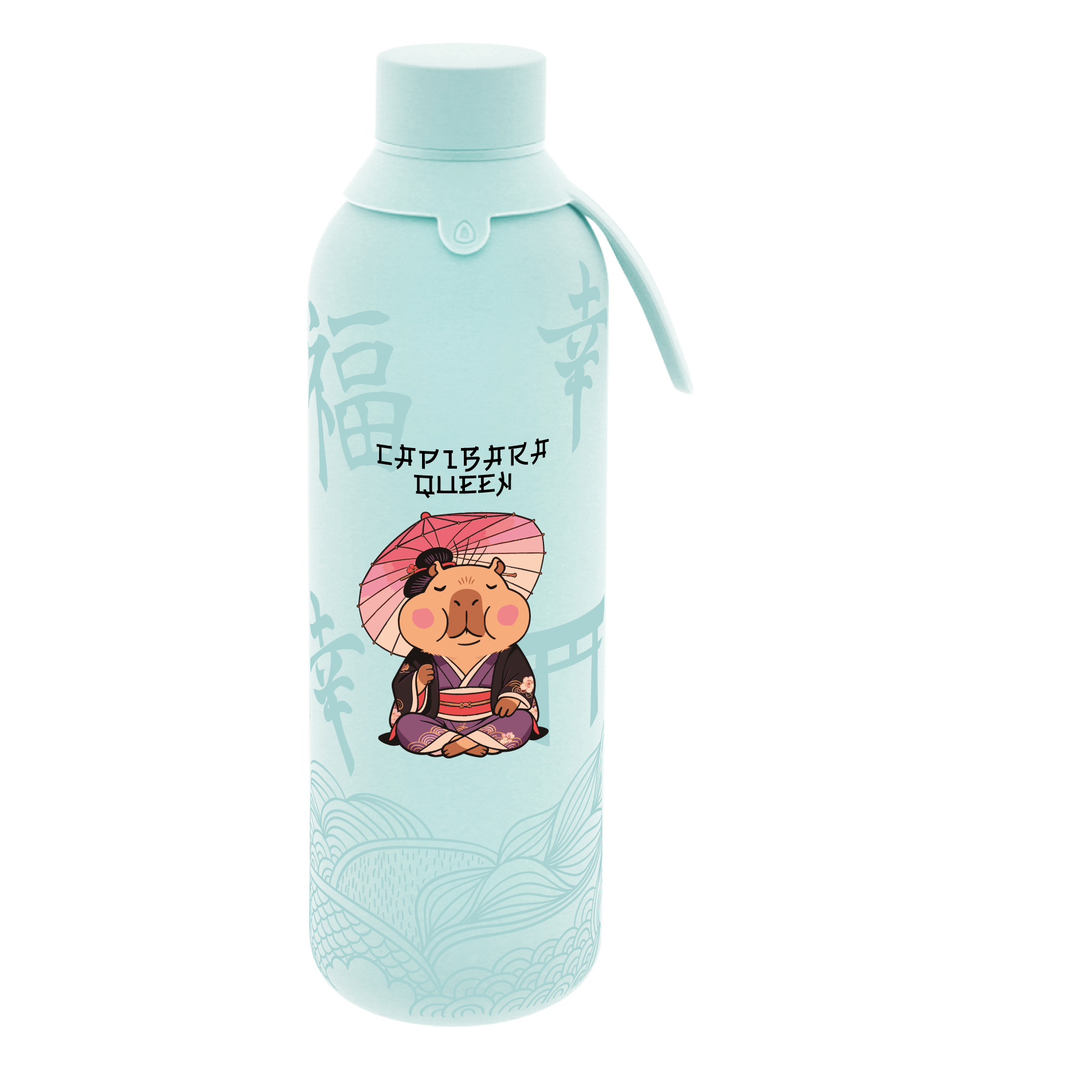 Botella Térmica de Acero Inoxidable con Interior Cerámico y Doble Tapón – Capibara Time | Lovely Story
