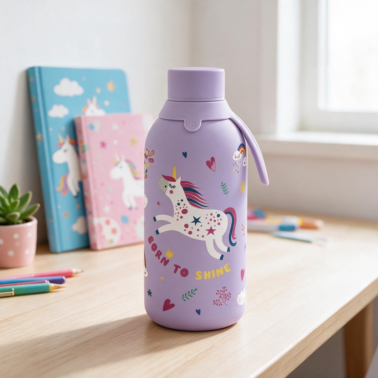 Botella térmica 500 ml interior cerámico - Born To Shine - Lilac