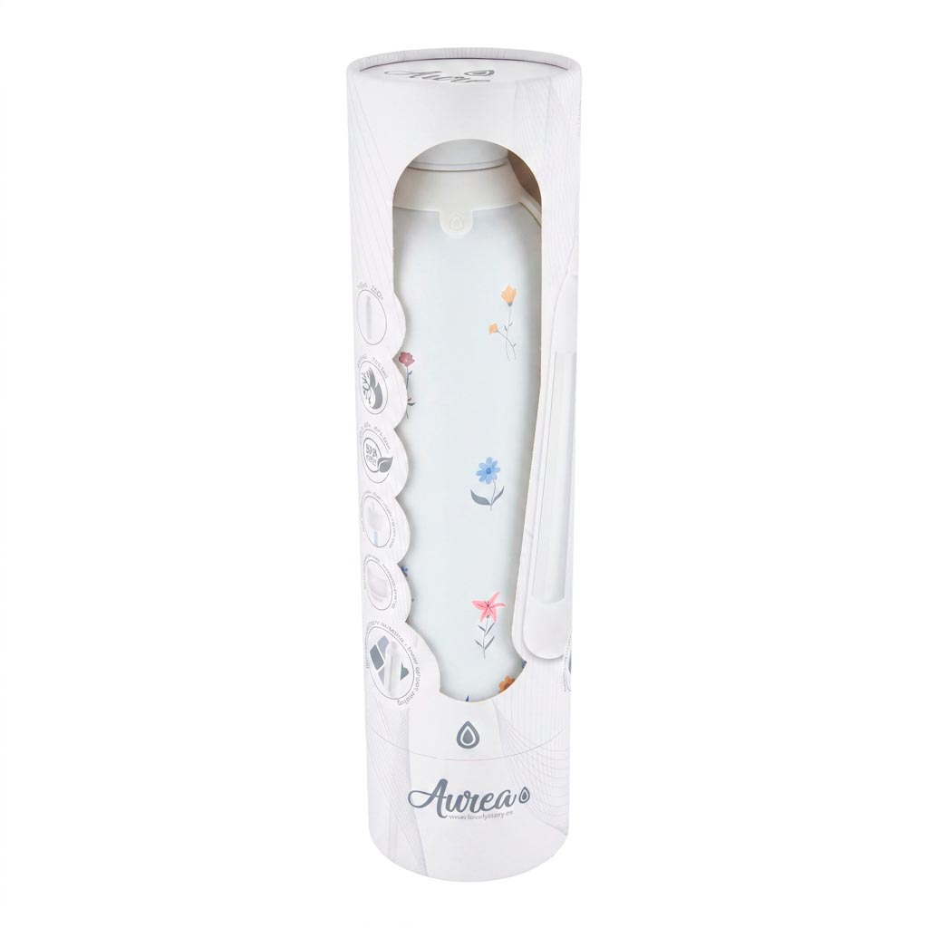 Botella Térmica de Acero Inoxidable con Interior Cerámico y Doble Tapón – Petal Whisper