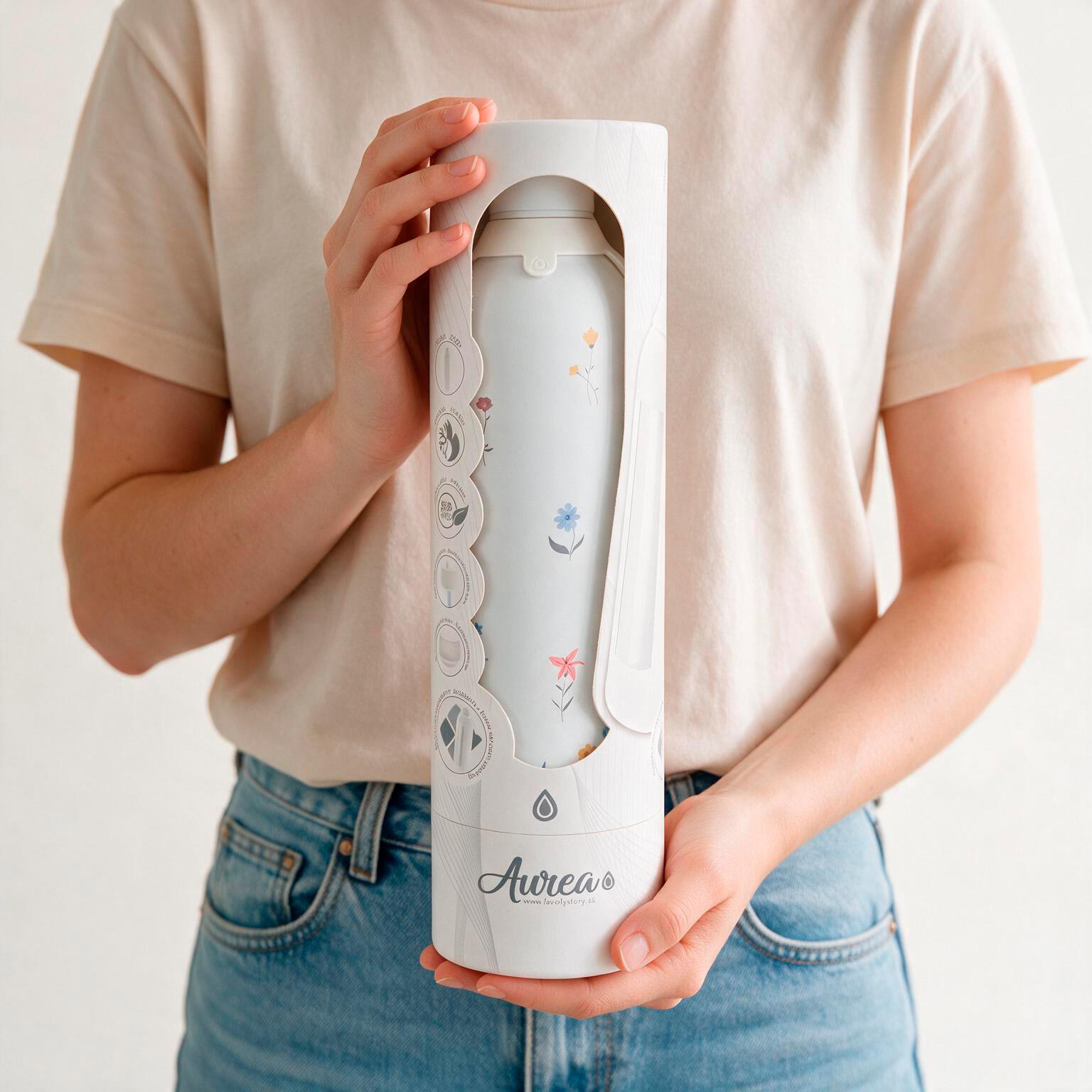 Botella Térmica de Acero Inoxidable con Interior Cerámico y Doble Tapón – Petal Whisper