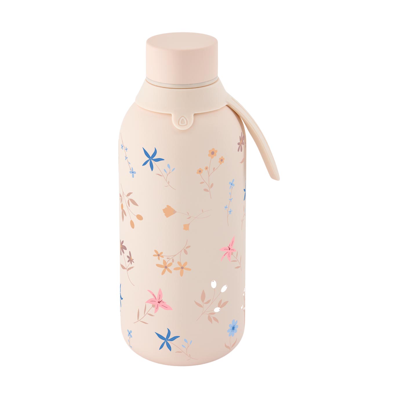 Botella Térmica de Acero Inoxidable con Interior Cerámico y Doble Tapón – Petal Whisper