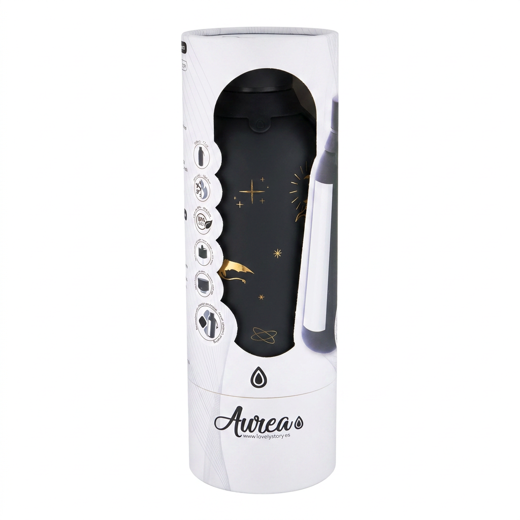 Botella térmica 500 ml interior cerámico - Draconis - Black