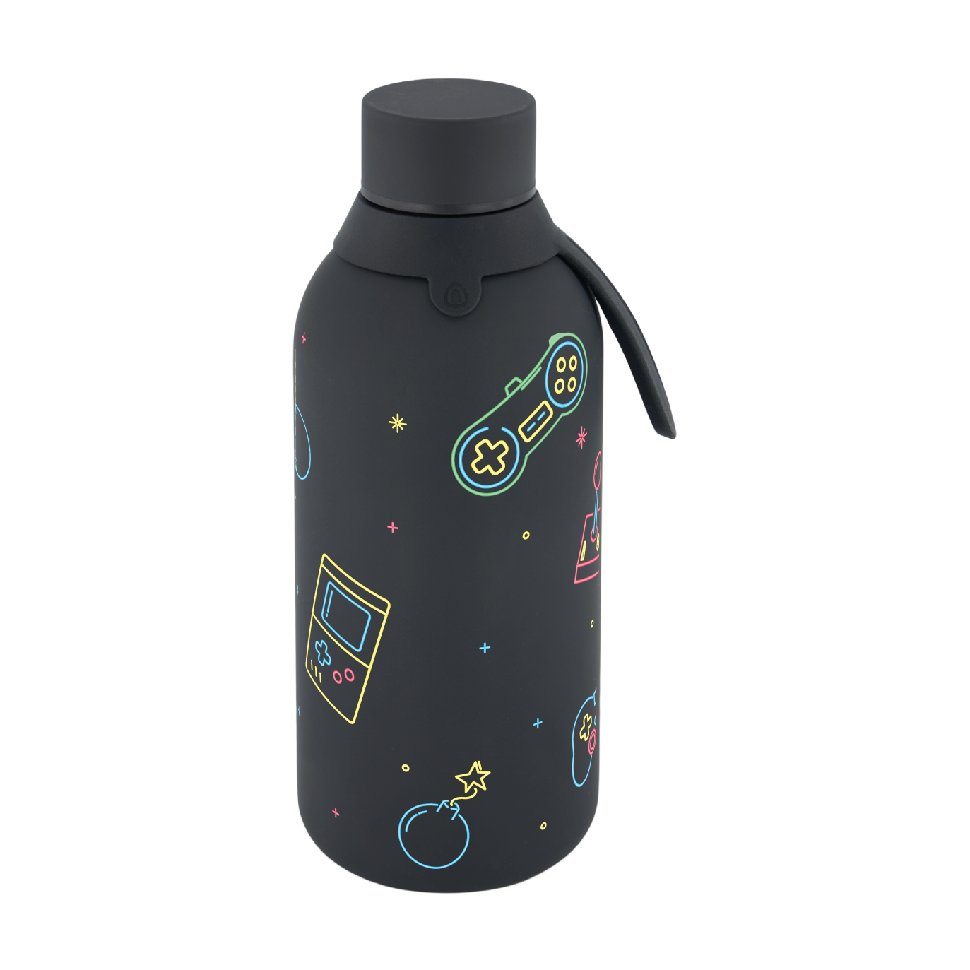 Botella Térmica de Acero Inoxidable con Interior Cerámico y Doble Tapón – Neon Score