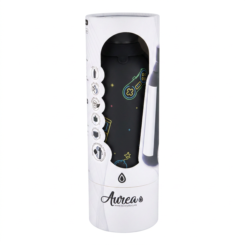 Botella Térmica de Acero Inoxidable con Interior Cerámico y Doble Tapón – Neon Score