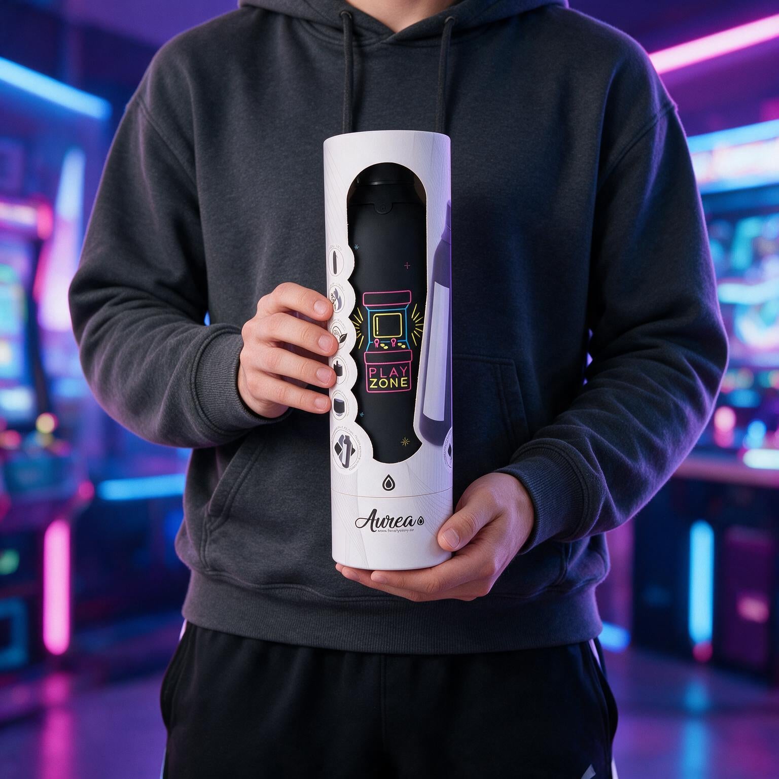 Botella Térmica de Acero Inoxidable con Interior Cerámico y Doble Tapón – Neon Score