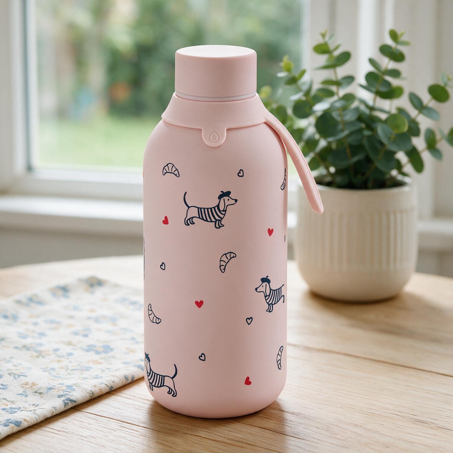 Botella Térmica de Acero Inoxidable con Interior Cerámico y Doble Tapón – Velvet Paws