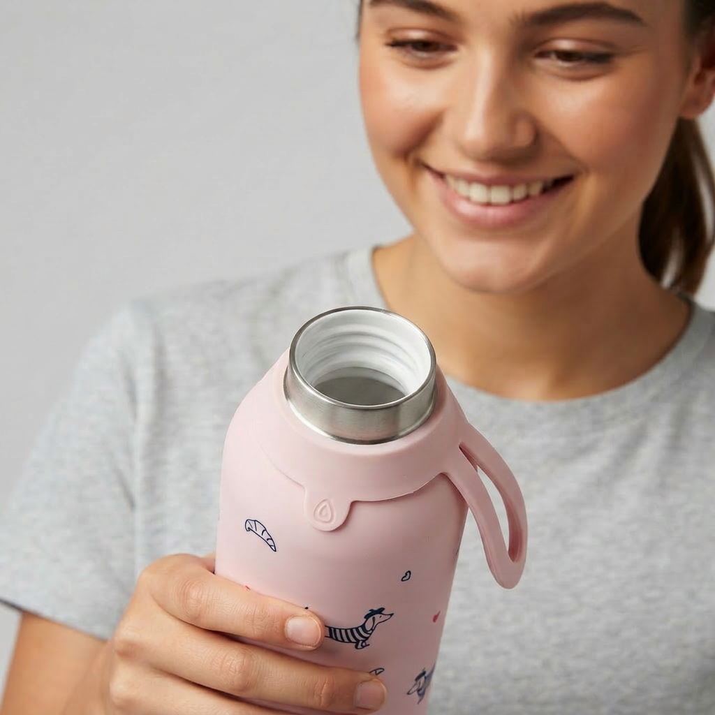 Botella Térmica de Acero Inoxidable con Interior Cerámico y Doble Tapón – Velvet Paws