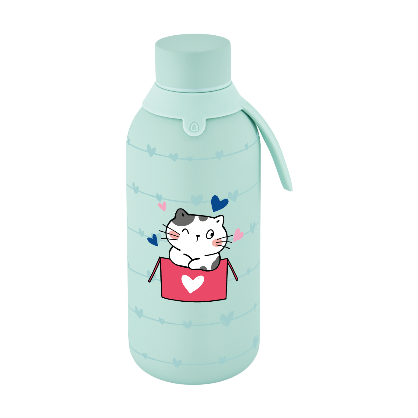 Botella Térmica de Acero Inoxidable con Interior Cerámico y Doble Tapón – Cat Whiskers