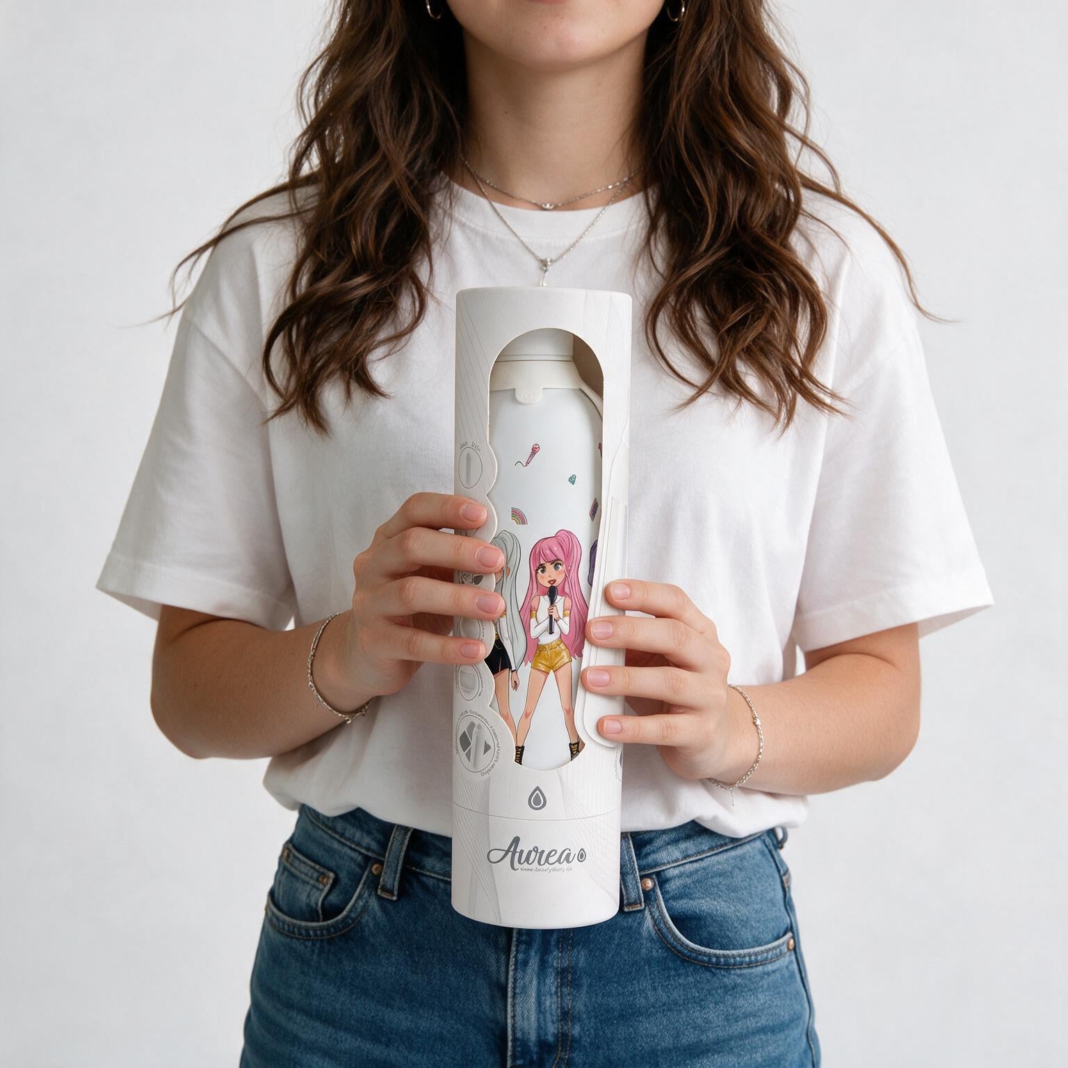 Botella Térmica de Acero Inoxidable con Interior Cerámico y Doble Tapón – K-Pop | Lovely Story